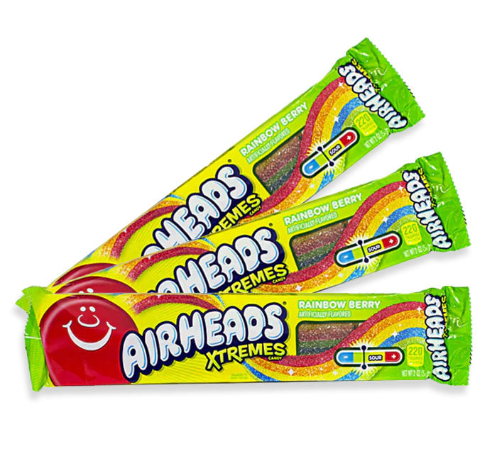 Airheads Xtremes Sour Belts Rainbow Berry
