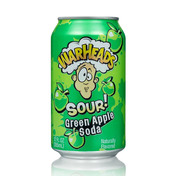 Warheads Green Apple Sour Soda 330ml