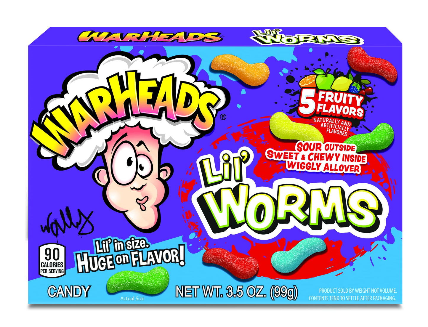 Warheads Lil' Worms Theatre Box 99g