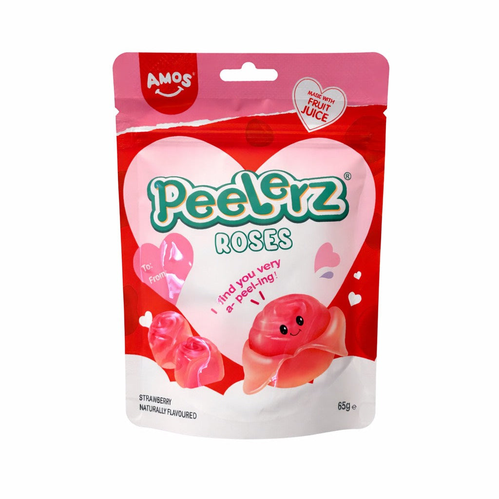 Amos Peelerz Gummy Roses 65g Valentine Day Special