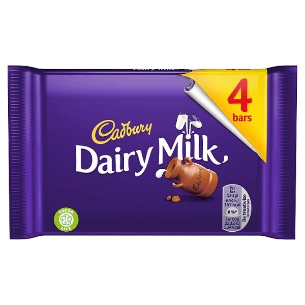 Cadbury Dairy Milk 4pk