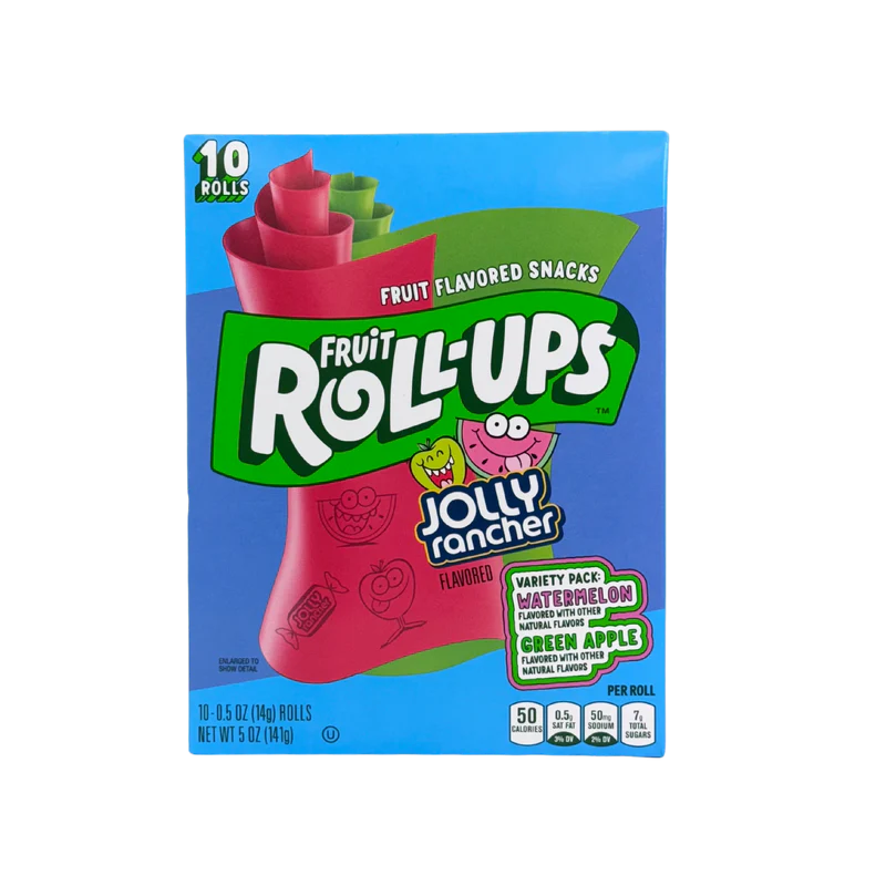 Fruit Roll Ups Jolly Rancher Green Apple and Watermelon 141g