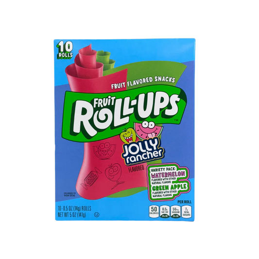 Fruit Roll Ups Jolly Rancher Green Apple and Watermelon 141g