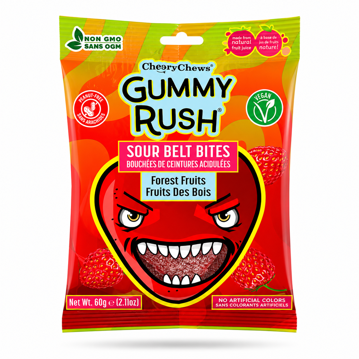 Gummy Rush Sour Belt Bites Forest Fruits 60g (HALAL)