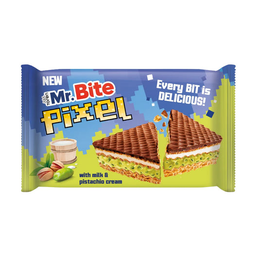 Mr.Bite Pixel Chocolate Milk and Pistachio Cream 28g