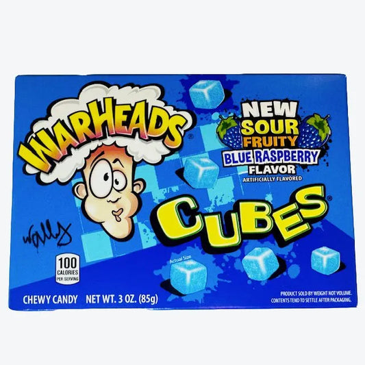 Warheads Blue Raspberry Cubes Theatre 85g