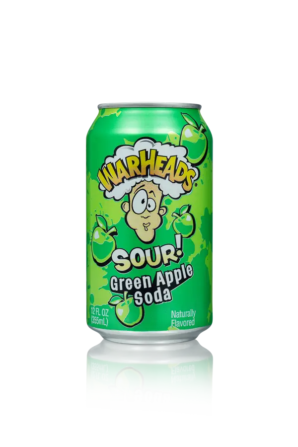 Warheads Green Apple Sour Soda 330ml