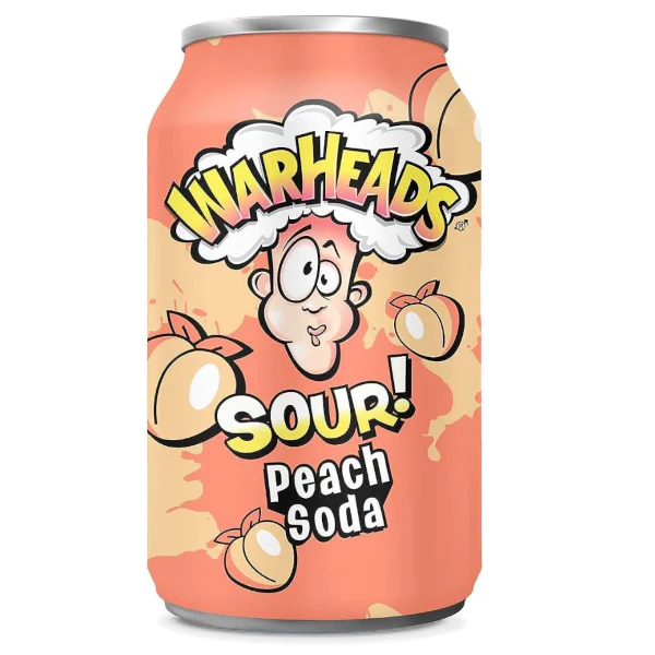 Warheads Peach Sour Soda 330ml